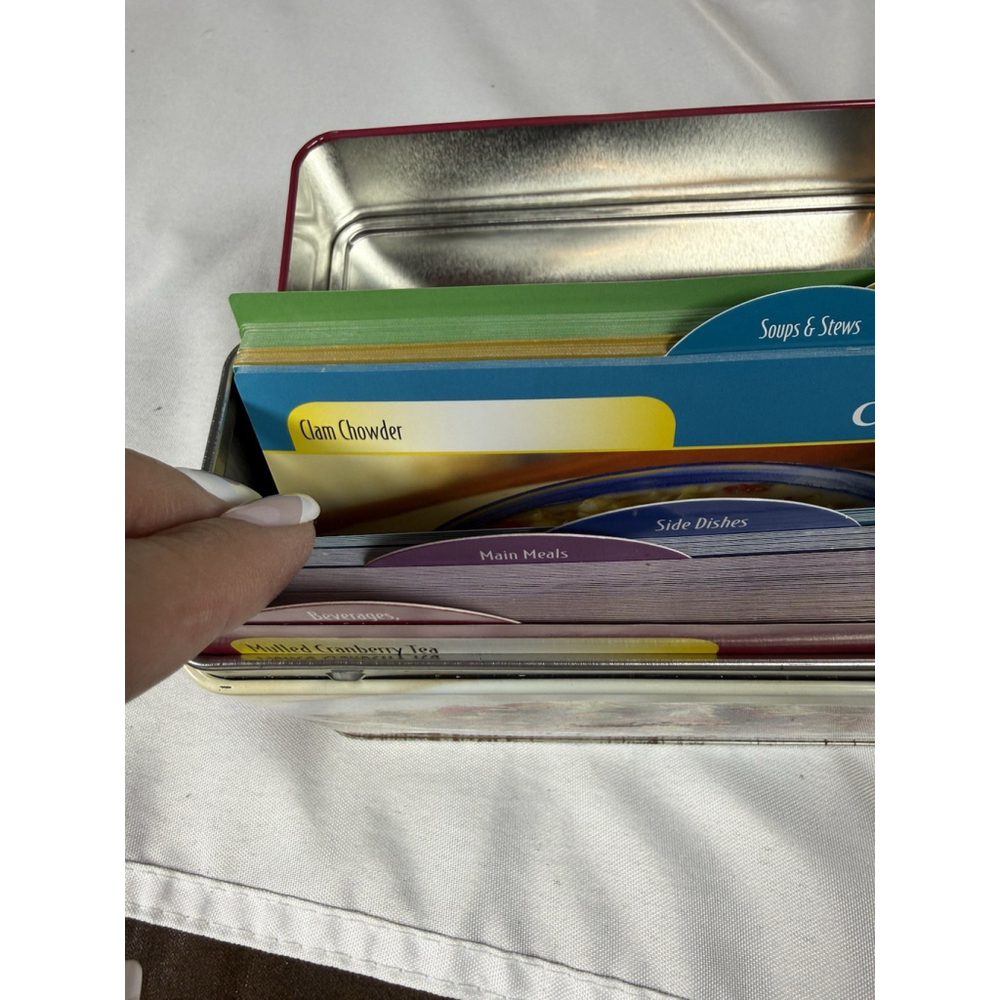 Crock-Pot Recipe Card Collection Tin Recipes & Blank Cards 5 Dividers - Picture 12 of 14
